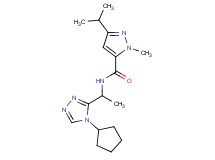 N-[1-(4-cyclopentyl-4H-1,2,4-triazol-3-yl)ethyl]-3-isopropyl-1-methyl-1H-pyrazole-5-carboxamide