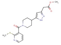 methyl [5-(1-{[2-(methylthio)pyridin-3-yl]carbonyl}piperidin-4-yl)-1H-pyrazol-3-yl]acetate