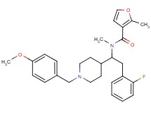 N-{2-(2-fluorophenyl)-1-[1-(4-methoxybenzyl)-4-piperidinyl]ethyl}-N,2-dimethyl-3-furamide