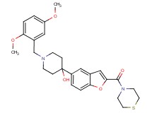 1-(2,5-dimethoxybenzyl)-4-[2-(4-thiomorpholinylcarbonyl)-1-benzofuran-5-yl]-4-piperidinol