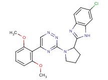 6-chloro-2-{1-[5-(2,6-dimethoxyphenyl)-1,2,4-triazin-3-yl]-2-pyrrolidinyl}-1H-benzimidazole