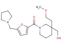 {3-(2-methoxyethyl)-1-[5-(1-pyrrolidinylmethyl)-2-furoyl]-3-piperidinyl}methanol