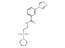 N-[2-(1-pyrrolidinylsulfonyl)ethyl]-3-(4H-1,2,4-triazol-4-yl)benzamide