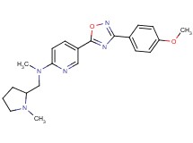 5-[3-(4-methoxyphenyl)-1,2,4-oxadiazol-5-yl]-N-methyl-N-[(1-methyl-2-pyrrolidinyl)methyl]-2-pyridinamine