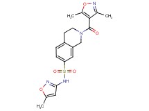 2-[(3,5-dimethylisoxazol-4-yl)carbonyl]-N-(5-methylisoxazol-3-yl)-1,2,3,4-tetrahydroisoquinoline-7-sulfonamide