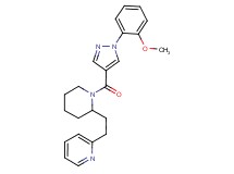 2-[2-(1-{[1-(2-methoxyphenyl)-1H-pyrazol-4-yl]carbonyl}-2-piperidinyl)ethyl]pyridine