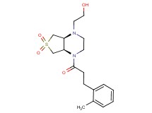 2-[(4aR*,7aS*)-4-[3-(2-methylphenyl)propanoyl]-6,6-dioxidohexahydrothieno[3,4-b]pyrazin-1(2H)-yl]ethanol