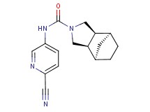 (1R*,2R*,6S*,7S*)-N-(6-cyanopyridin-3-yl)-4-azatricyclo[5.2.1.0~2,6~]decane-4-carboxamide