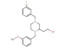 2-[4-(3-fluorobenzyl)-1-(3-methoxybenzyl)-2-piperazinyl]ethanol