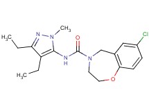 7-chloro-N-(3,4-diethyl-1-methyl-1H-pyrazol-5-yl)-2,3-dihydro-1,4-benzoxazepine-4(5H)-carboxamide