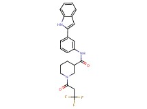 N-[3-(1H-indol-2-yl)phenyl]-1-(3,3,3-trifluoropropanoyl)-3-piperidinecarboxamide