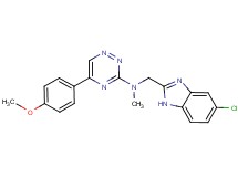 N-[(5-chloro-1H-benzimidazol-2-yl)methyl]-5-(4-methoxyphenyl)-N-methyl-1,2,4-triazin-3-amine