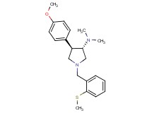 (3S*,4R*)-4-(4-methoxyphenyl)-N,N-dimethyl-1-[2-(methylthio)benzyl]-3-pyrrolidinamine