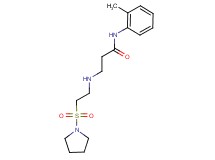 N-(2-methylphenyl)-3-{[2-(pyrrolidin-1-ylsulfonyl)ethyl]amino}propanamide