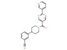 3-{1-[(2-pyridin-3-ylpyrimidin-5-yl)carbonyl]piperidin-4-yl}benzonitrile