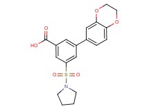 3-(2,3-dihydro-1,4-benzodioxin-6-yl)-5-(pyrrolidin-1-ylsulfonyl)benzoic acid