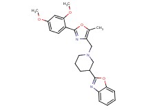 2-(1-{[2-(2,4-dimethoxyphenyl)-5-methyl-1,3-oxazol-4-yl]methyl}-3-piperidinyl)-1,3-benzoxazole