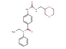 4-({[(1,4-dioxan-2-ylmethyl)amino]carbonyl}amino)-N-ethyl-N-phenylbenzamide