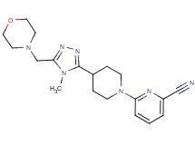 6-{4-[4-methyl-5-(morpholin-4-ylmethyl)-4H-1,2,4-triazol-3-yl]piperidin-1-yl}pyridine-2-carbonitrile