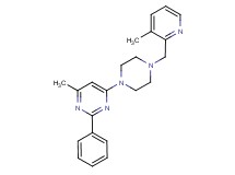 4-methyl-6-{4-[(3-methyl-2-pyridinyl)methyl]-1-piperazinyl}-2-phenylpyrimidine