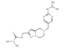 N'-[(5-{[2-(isopropylamino)pyrimidin-5-yl]methyl}-4,5,6,7-tetrahydropyrazolo[1,5-a]pyrazin-2-yl)methyl]-N,N-dimethylurea