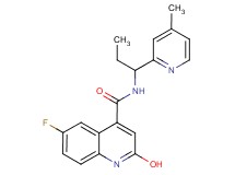 6-fluoro-2-hydroxy-N-[1-(4-methyl-2-pyridinyl)propyl]-4-quinolinecarboxamide