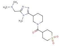 1-(5-{1-[(1,1-dioxidotetrahydro-2H-thiopyran-4-yl)carbonyl]piperidin-3-yl}-4-methyl-4H-1,2,4-triazol-3-yl)-N,N-dimethylmethanamine