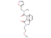 (3aR*,6S*)-N-(isoxazol-5-ylmethyl)-2-(2-methoxyethyl)-N-methyl-1-oxo-1,2,3,6,7,7a-hexahydro-3a,6-epoxyisoindole-7-carboxamide