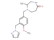 1-[4-methoxy-3-(1H-pyrazol-1-ylmethyl)benzyl]-2-methyl-1,4-diazepan-5-one