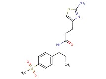 3-(2-amino-1,3-thiazol-4-yl)-N-{1-[4-(methylsulfonyl)phenyl]propyl}propanamide