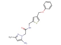 2-(5-amino-3-methyl-1H-pyrazol-1-yl)-N-{[4-(phenoxymethyl)-2-thienyl]methyl}acetamide