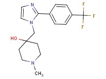 1-methyl-4-({2-[4-(trifluoromethyl)phenyl]-1H-imidazol-1-yl}methyl)piperidin-4-ol