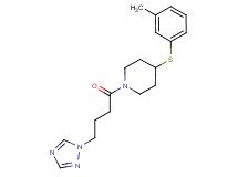 4-[(3-methylphenyl)thio]-1-[4-(1H-1,2,4-triazol-1-yl)butanoyl]piperidine