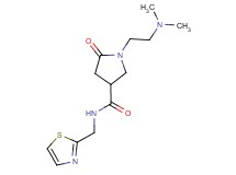 1-[2-(dimethylamino)ethyl]-5-oxo-N-(1,3-thiazol-2-ylmethyl)-3-pyrrolidinecarboxamide