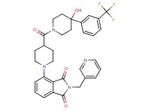 4-[4-({4-hydroxy-4-[3-(trifluoromethyl)phenyl]-1-piperidinyl}carbonyl)-1-piperidinyl]-2-(3-pyridinylmethyl)-1H-isoindole-1,3(2H)-dione
