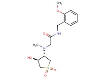 2-[[(3S*,4S*)-4-hydroxy-1,1-dioxidotetrahydro-3-thienyl](methyl)amino]-N-(2-methoxybenzyl)acetamide