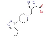 4-{[4-(4-ethyl-1H-pyrazol-5-yl)piperidin-1-yl]methyl}-1H-pyrazole-3-carboxylic acid