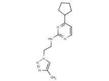 4-cyclopentyl-N-[2-(4-methyl-1H-1,2,3-triazol-1-yl)ethyl]pyrimidin-2-amine