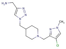 1-[1-({1-[(4-chloro-1-methyl-1H-pyrazol-3-yl)methyl]piperidin-4-yl}methyl)-1H-1,2,3-triazol-4-yl]methanamine
