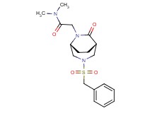 2-[(1S*,5R*)-3-(benzylsulfonyl)-7-oxo-3,6-diazabicyclo[3.2.2]non-6-yl]-N,N-dimethylacetamide