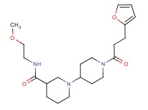 1'-[3-(2-furyl)propanoyl]-N-(2-methoxyethyl)-1,4'-bipiperidine-3-carboxamide