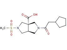 (3aS*,6aS*)-2-(cyclopentylacetyl)-5-(methylsulfonyl)hexahydropyrrolo[3,4-c]pyrrole-3a(1H)-carboxylic acid