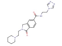 1-oxo-2-(2-piperidin-1-ylethyl)-N-[2-(4H-1,2,4-triazol-4-yl)ethyl]isoindoline-5-carboxamide