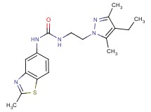 N-[2-(4-ethyl-3,5-dimethyl-1H-pyrazol-1-yl)ethyl]-N'-(2-methyl-1,3-benzothiazol-5-yl)urea