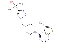 2-(1-{[1-(5-methylthieno[2,3-d]pyrimidin-4-yl)piperidin-4-yl]methyl}-1H-1,2,3-triazol-4-yl)propan-2-ol