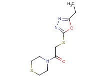 4-{[(5-ethyl-1,3,4-oxadiazol-2-yl)thio]acetyl}thiomorpholine