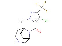(1S*,6R*)-9-{[4-chloro-1-methyl-3-(trifluoromethyl)-1H-pyrazol-5-yl]carbonyl}-3,9-diazabicyclo[4.2.1]nonane