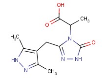 2-{3-[(3,5-dimethyl-1H-pyrazol-4-yl)methyl]-5-oxo-1,5-dihydro-4H-1,2,4-triazol-4-yl}propanoic acid
