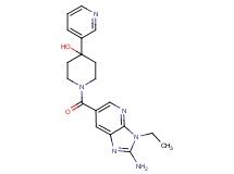 1-[(2-amino-3-ethyl-3H-imidazo[4,5-b]pyridin-6-yl)carbonyl]-4-pyridin-3-ylpiperidin-4-ol