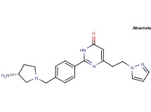 2-(4-{[(3R)-3-amino-1-pyrrolidinyl]methyl}phenyl)-6-[2-(1H-pyrazol-1-yl)ethyl]-4(3H)-pyrimidinone bis(trifluoroacetate)